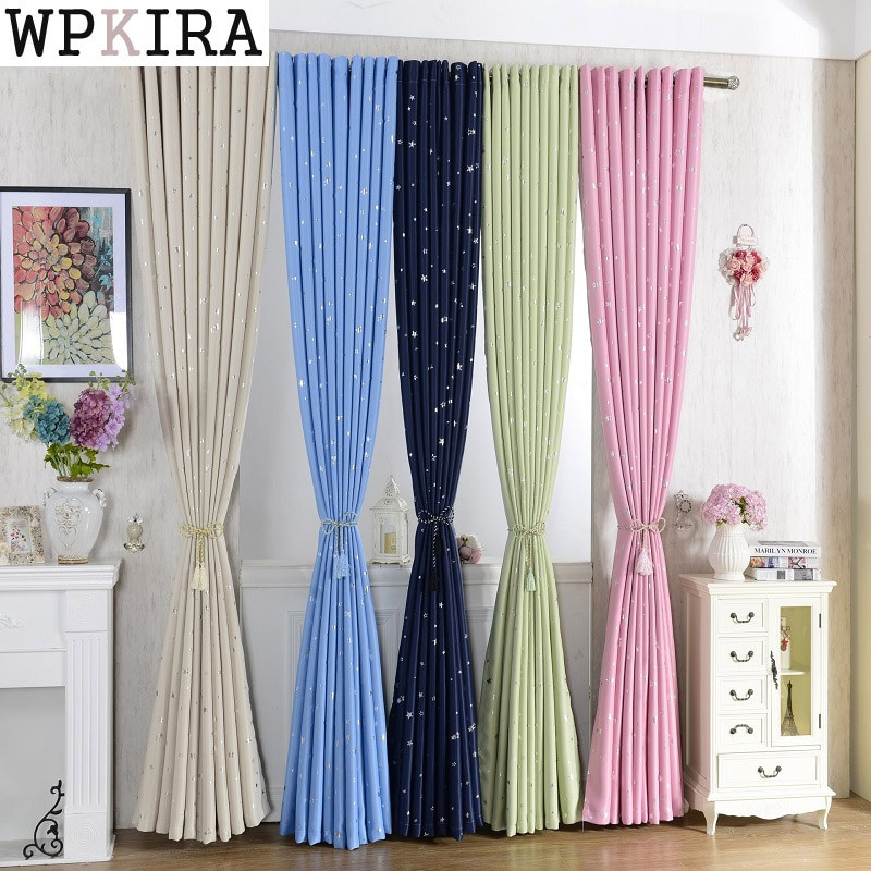 Curtains For Kids Room
 Shiny Stars Children Cloth Curtains For Kids Boy Girl