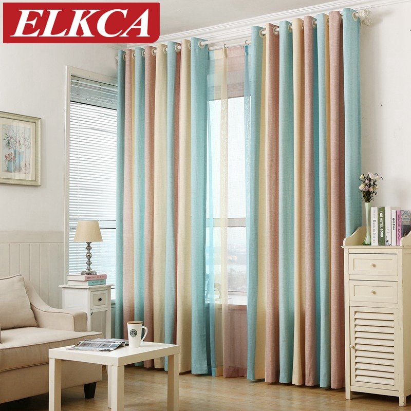 Curtains For Kids Room
 Striped Printed Window Curtains for the Bedroom Fancy