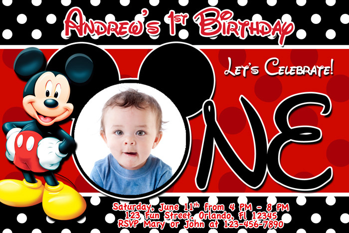 Custom Mickey Mouse Birthday Invitations
 Mickey Mouse Birthday Invitations – FREE PRINTABLE