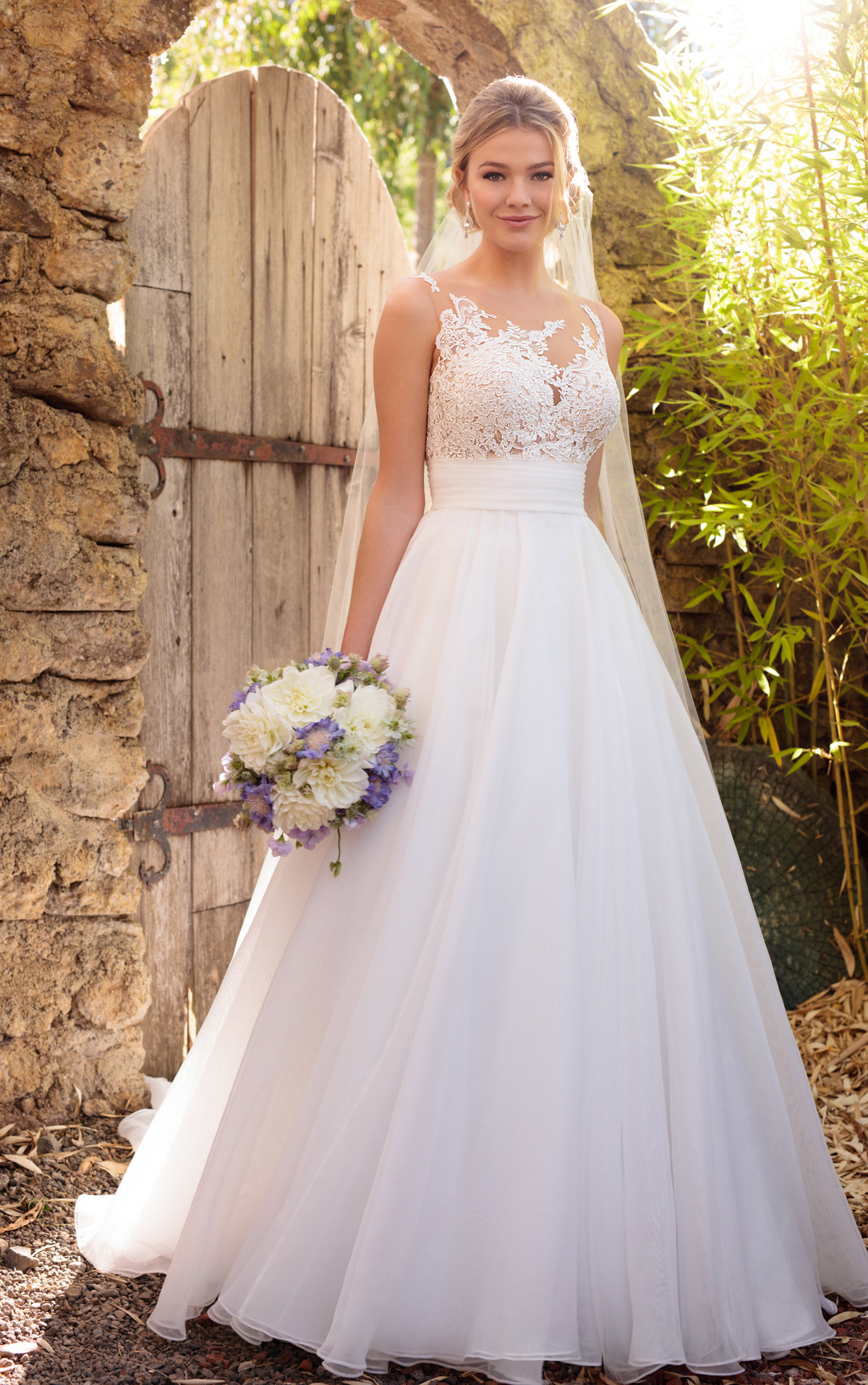 Custom Wedding Dress
 Unique Wedding Dress Asymmetrical Neckline