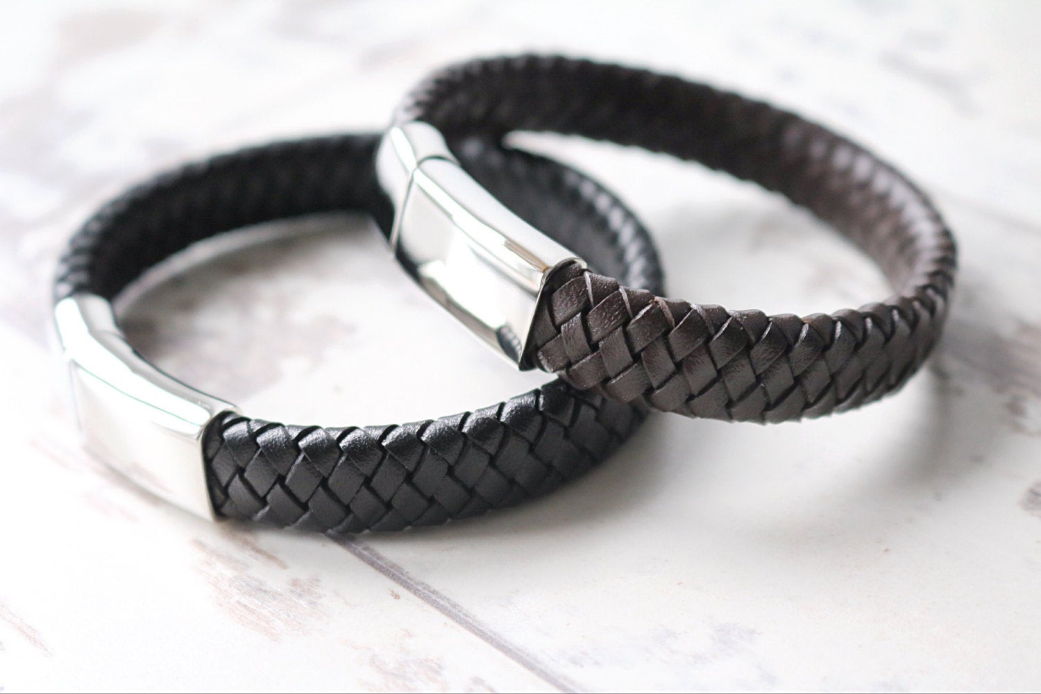 Customized Leather Bracelets
 Men s Leather Bracelet Personalized Leather by MyLoveandSoul