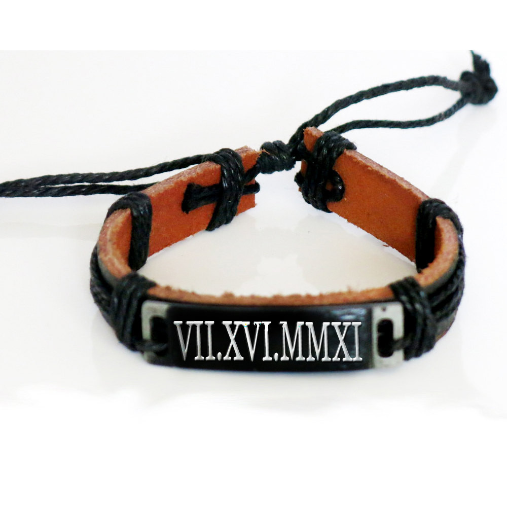 Customized Leather Bracelets
 Custom Leather Bracelet Personalized Name by newyorkcustommade