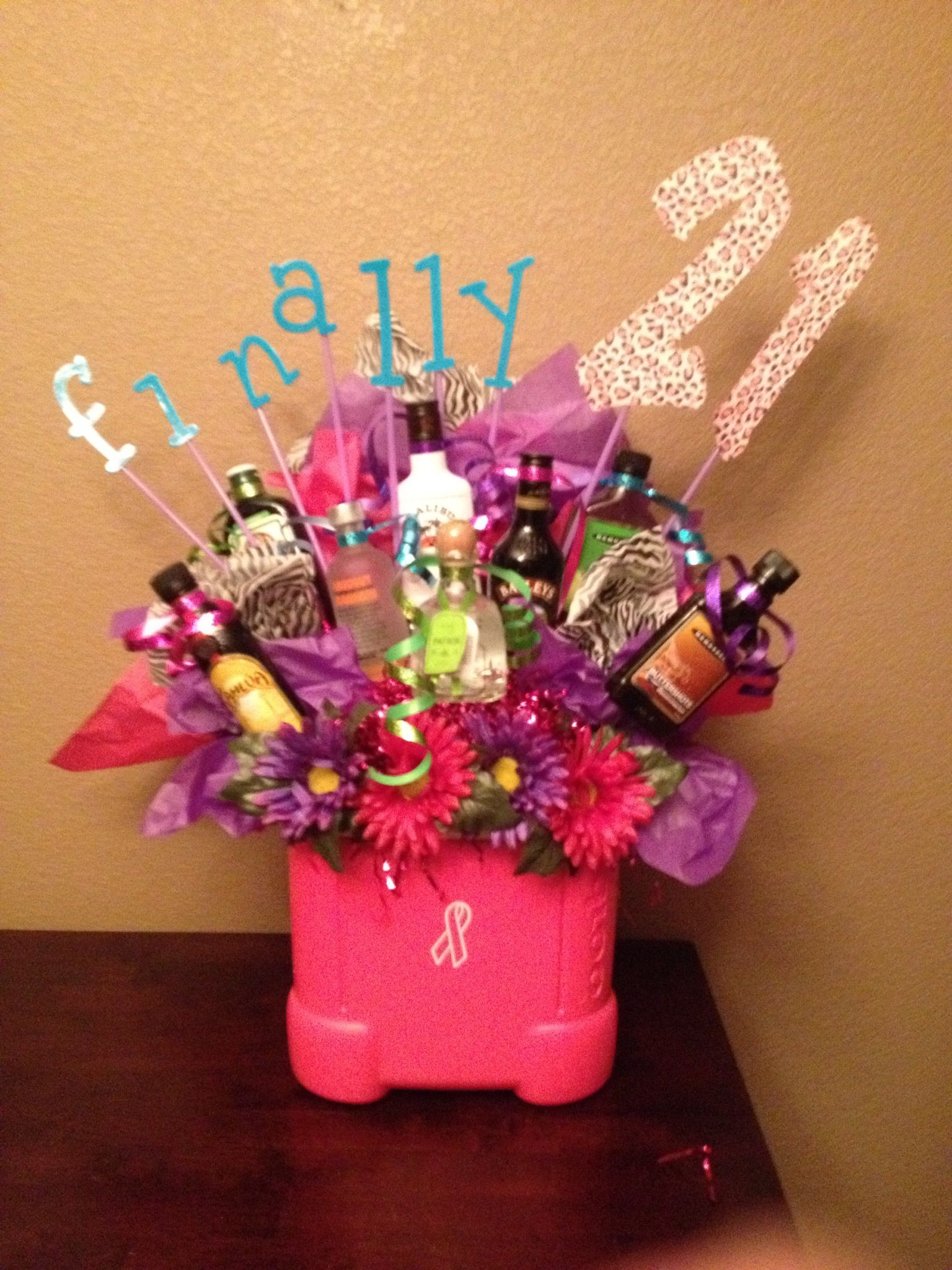 Cute 21St Birthday Gift Ideas
 Liquor bouquet great t idea for someone s 21st