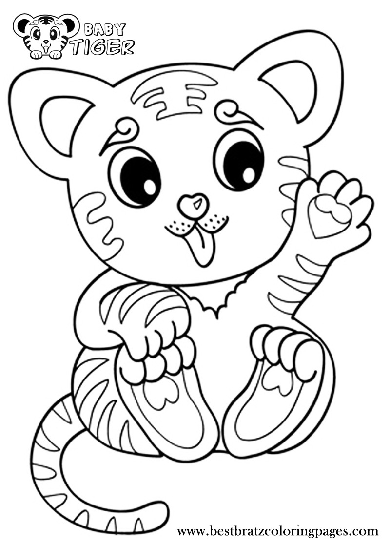 Cute Baby Animal Coloring Pages
 Coloring Pages Tiger Cubs Coloring Home