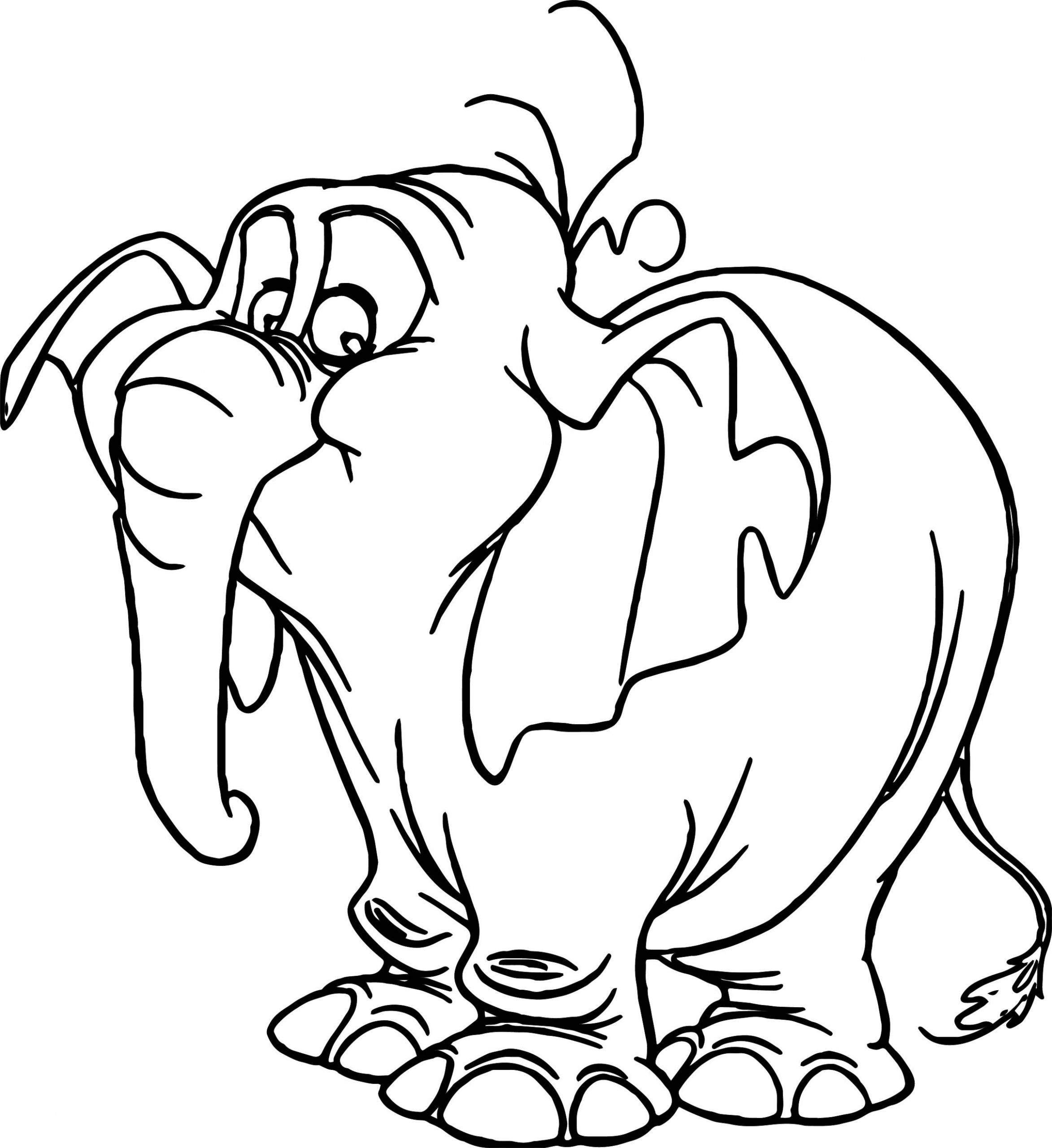 Cute Baby Elephant Coloring Pages
 Tantor Cute Baby Elephant Coloring Page