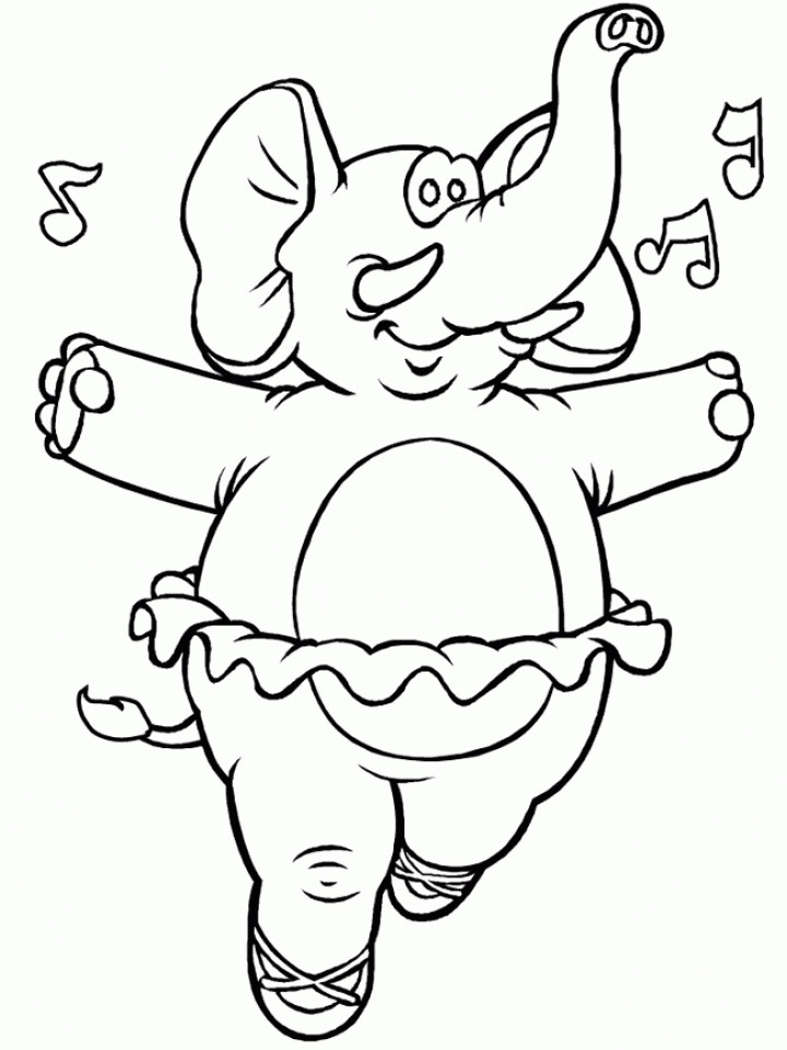 Cute Baby Elephant Coloring Pages
 Get This Free Printable Cute Baby Elephant Coloring Pages