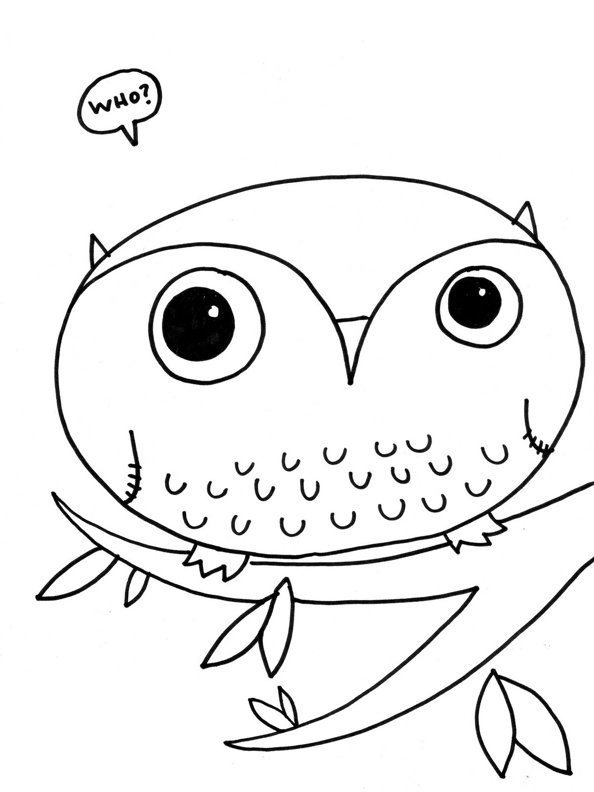 Cute Baby Owl Coloring Pages
 Easy Cute Owl Drawing at GetDrawings