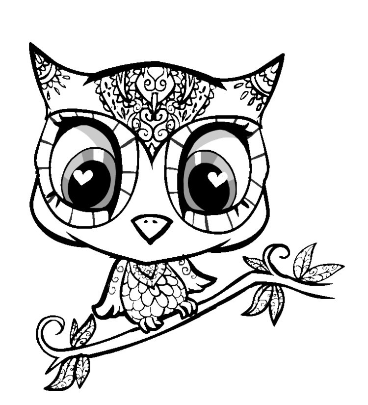 Cute Baby Owl Coloring Pages
 Cute Squirrel Coloring Page