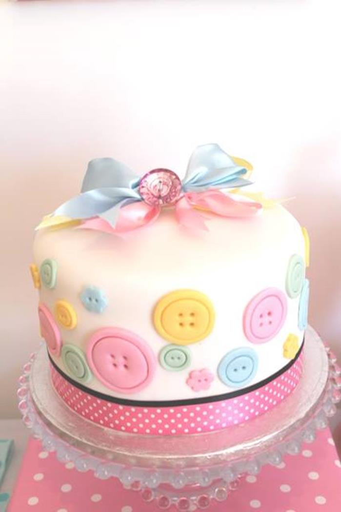 Cute Birthday Cake Ideas
 Kara s Party Ideas Pastel Cute As A Button Party Planning