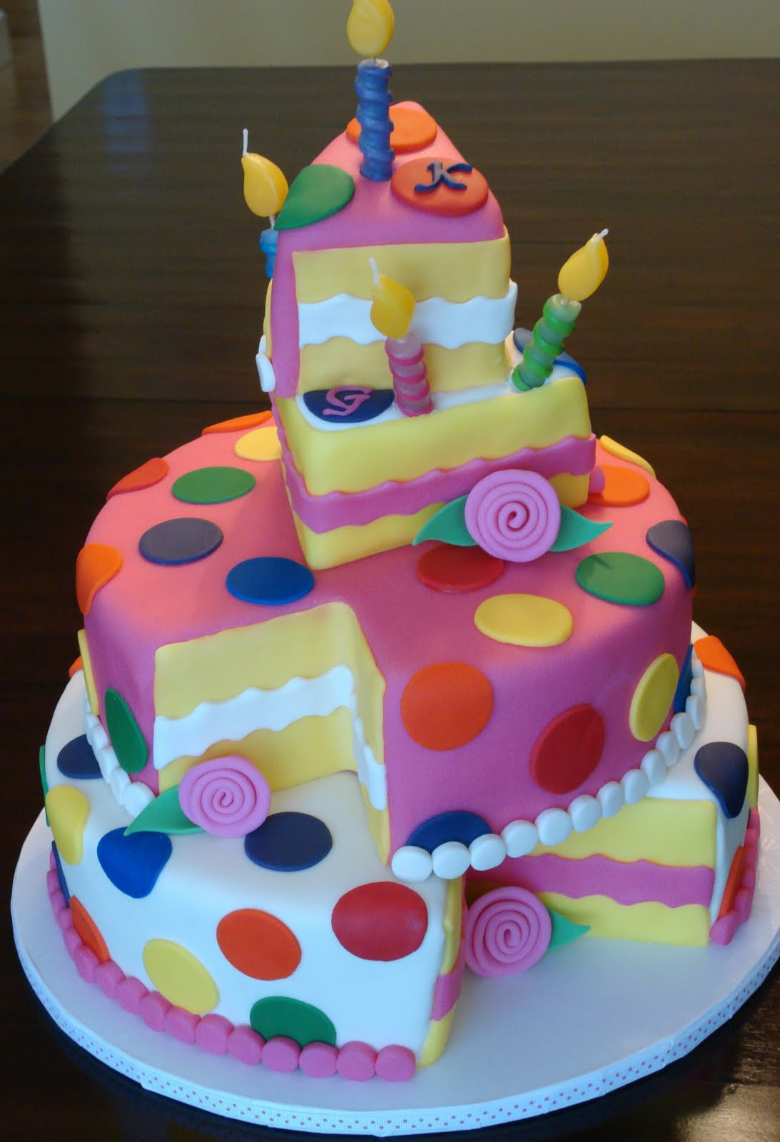 Cute Birthday Cake Ideas
 Debby s Cakes Topsy Turvy Polka Dot Birthday "Cake"