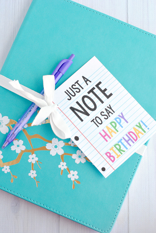 Cute Birthday Gifts
 Cute & Creative "Note" Gift Idea for Birthdays or Teacher