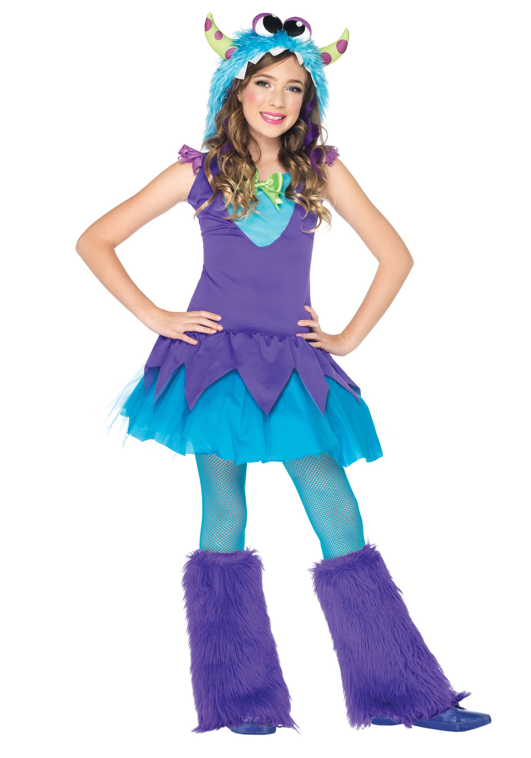 Cute DIY Costumes
 Girls Cross Eyed Carlie Monster Costume