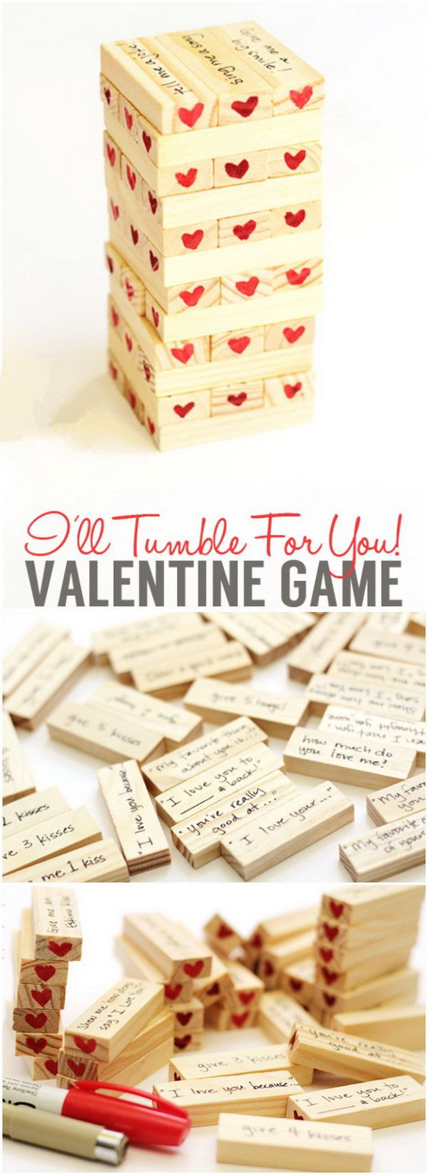 Cute DIY Valentine Day Gifts For Boyfriend
 Valentine’s Day Hearty Tumble Game Another fun t idea