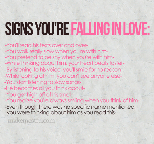 Cute Falling In Love Quotes
 the Love Signs You re Falling In Love