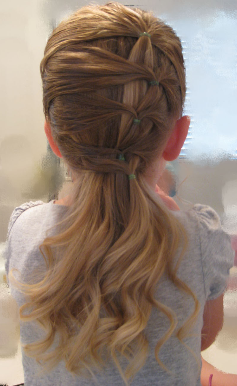 Cute Fancy Hairstyles
 A Fancy Row of Ponytails Babes In Hairland