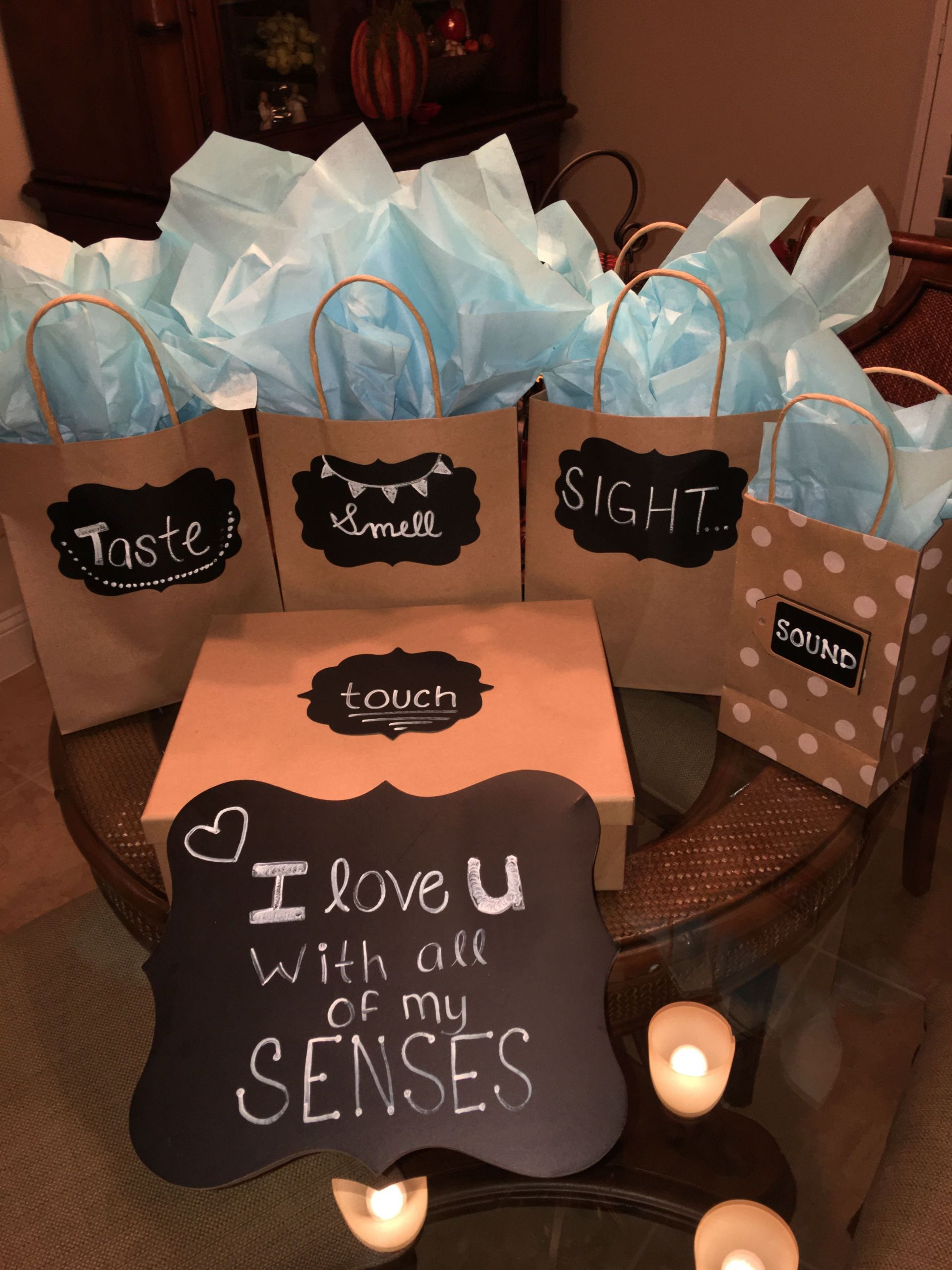 Cute Gift Ideas For Boyfriend Anniversary
 I love you with all of my senses my version for my