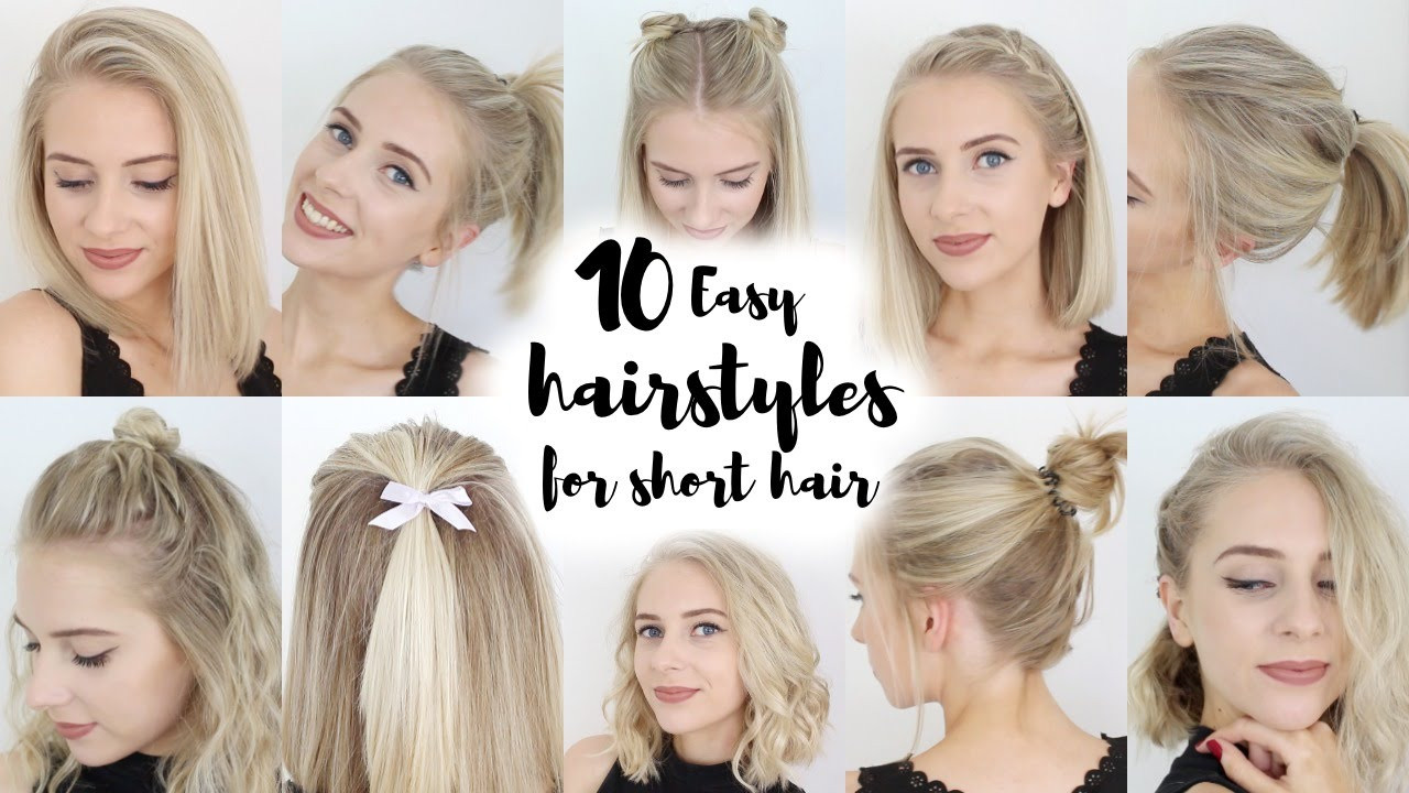 Cute Hairstyles To Do With Short Hair
 10 Easy Hairstyles for SHORT Hair