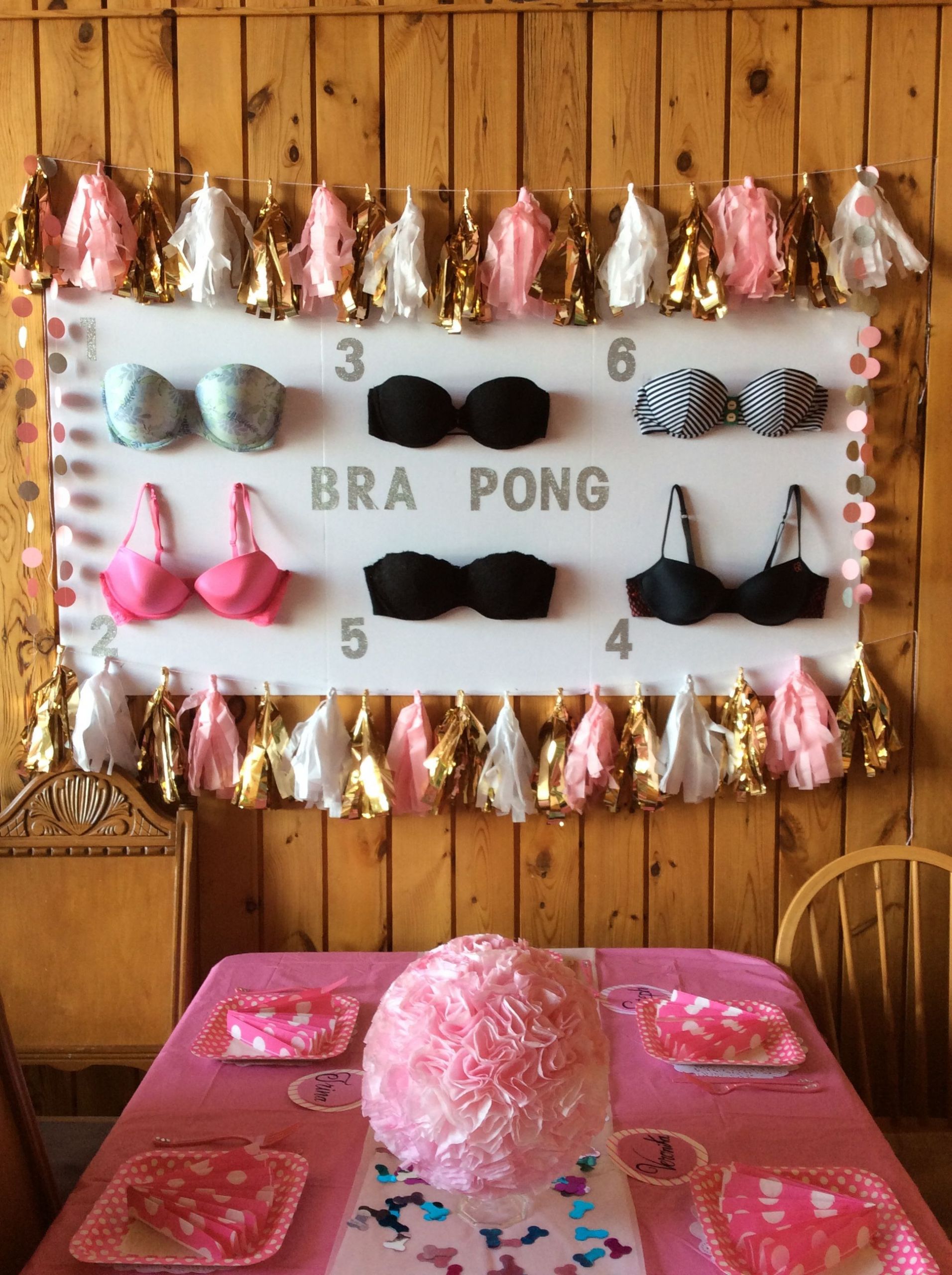 Cute Ideas For Bachelorette Party
 Bachelorette bra pong