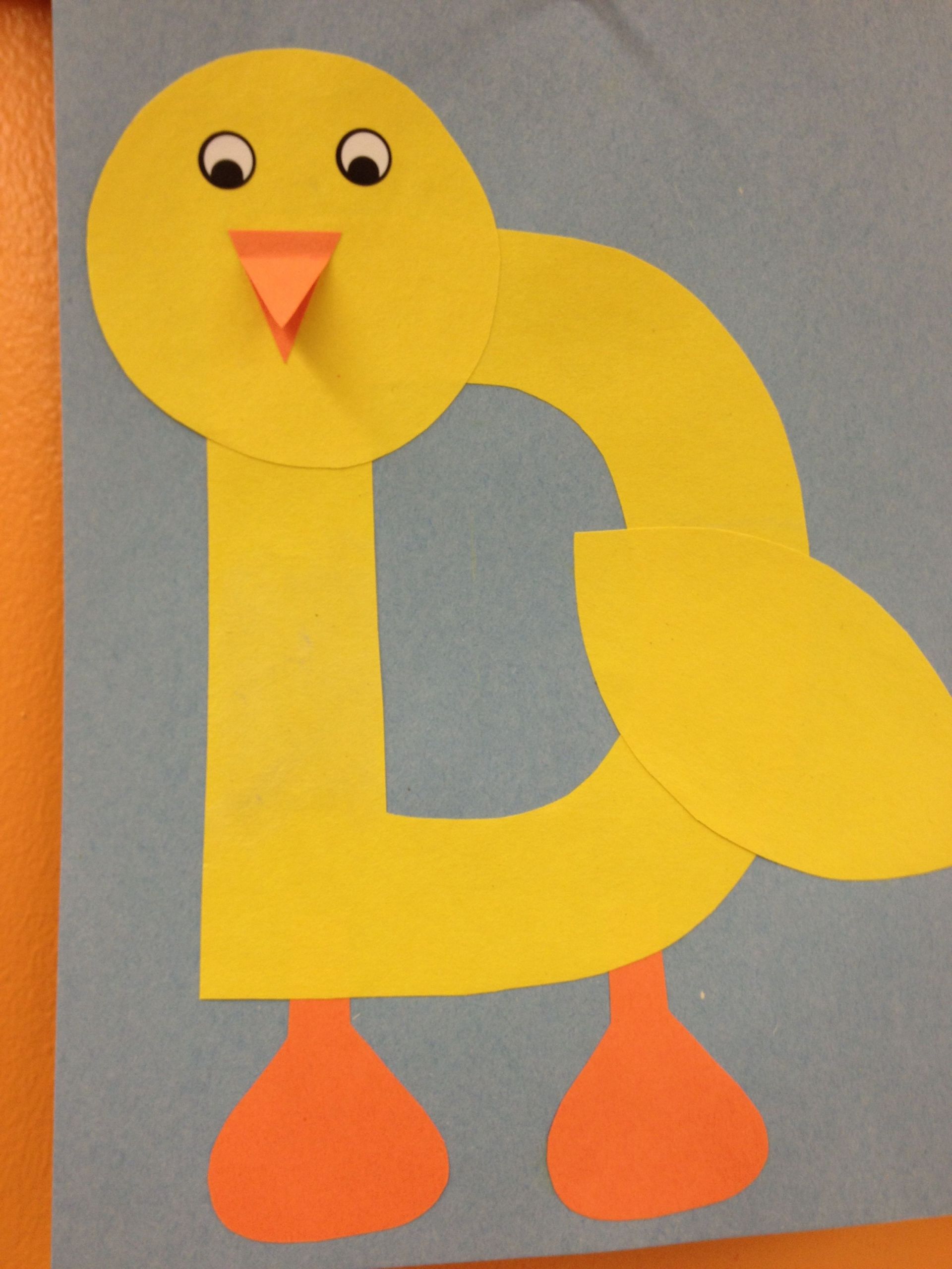 D Crafts For Preschoolers
 D for duck craft