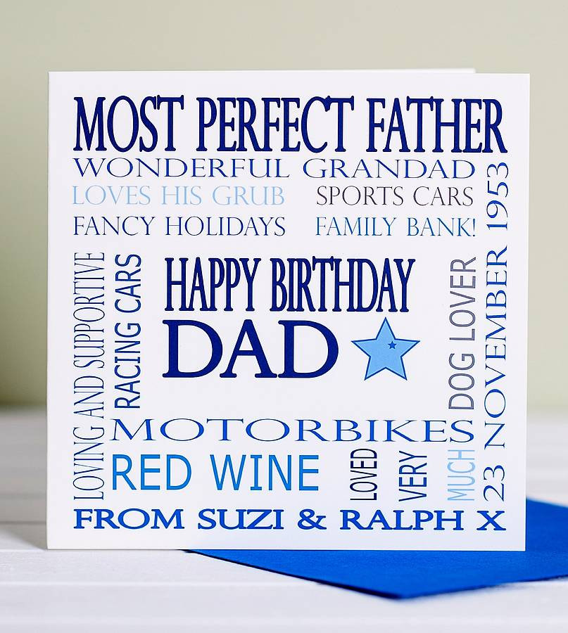 Dad Birthday Cards
 personalised dad birthday card by lisa marie designs