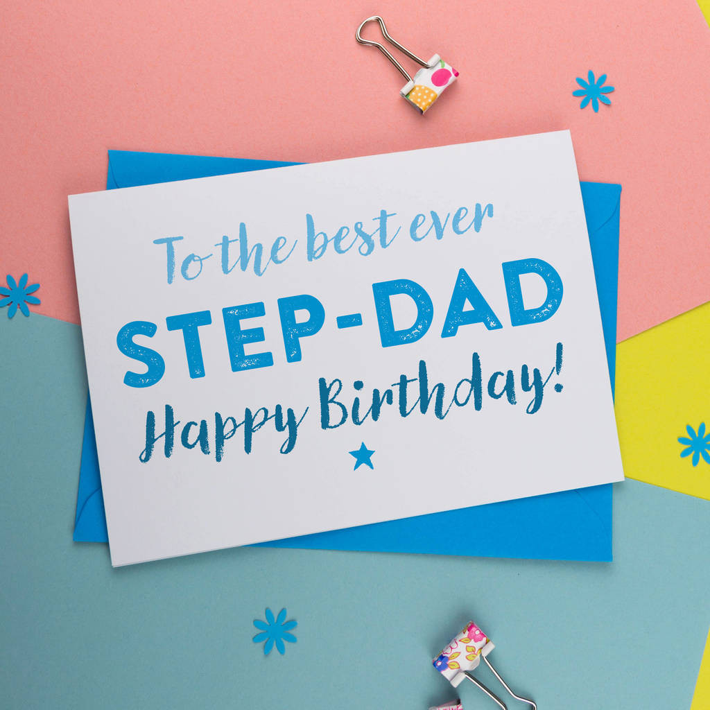 Dad Birthday Cards
 Best Step Dad Father Birthday Card By A Is For Alphabet