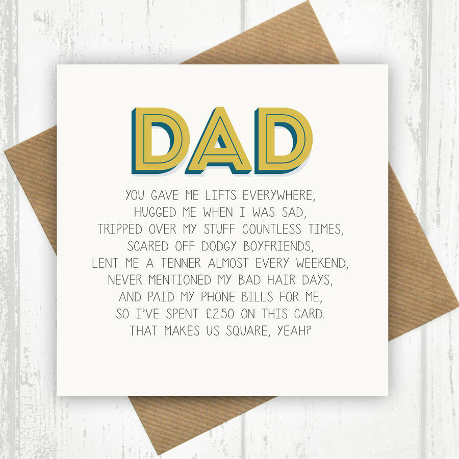 Dad Birthday Cards
 Dad Birthday Card By Paper Plane