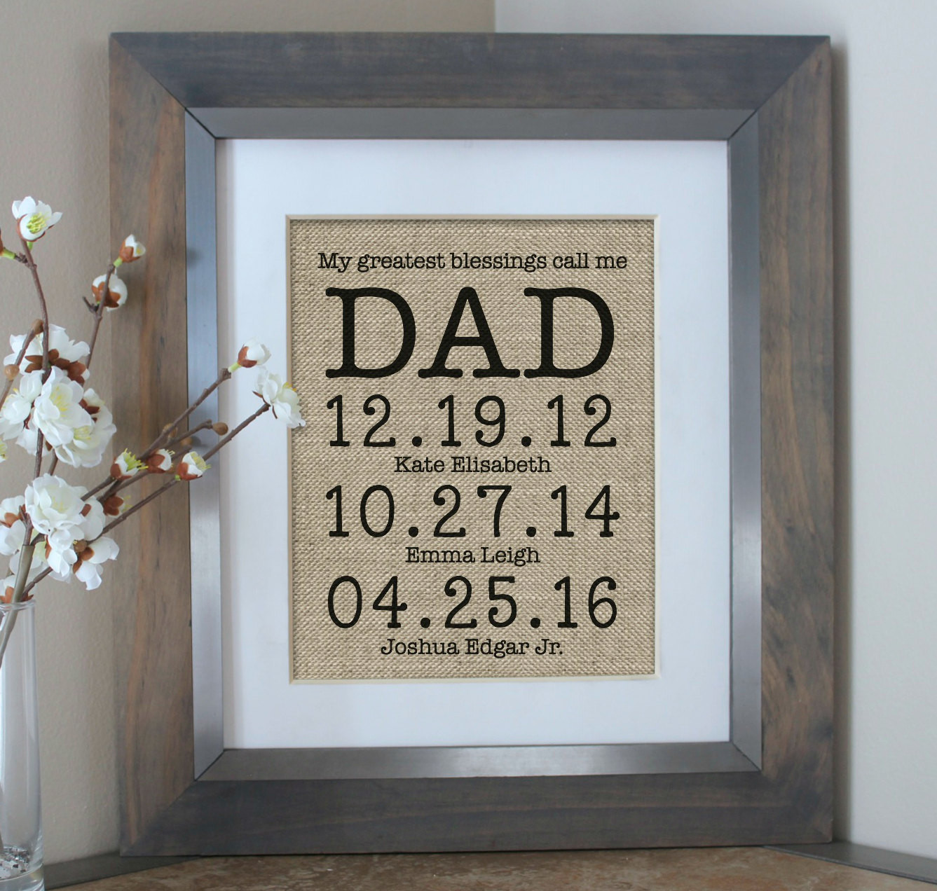Dad Birthday Gift Ideas From Daughter
 Gift for Dad from Kids My Daddy Is My Hero by EmmaAndTheBean