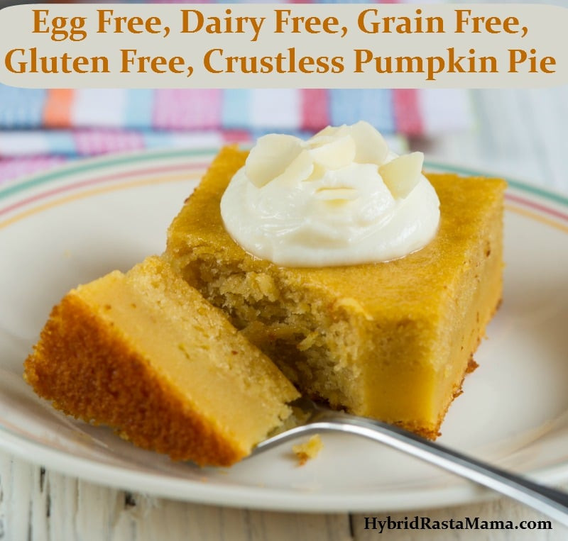 Dairy Free Egg Free Pumpkin Pie
 Crustless Pumpkin Pie Egg Free Dairy Free Grain Free