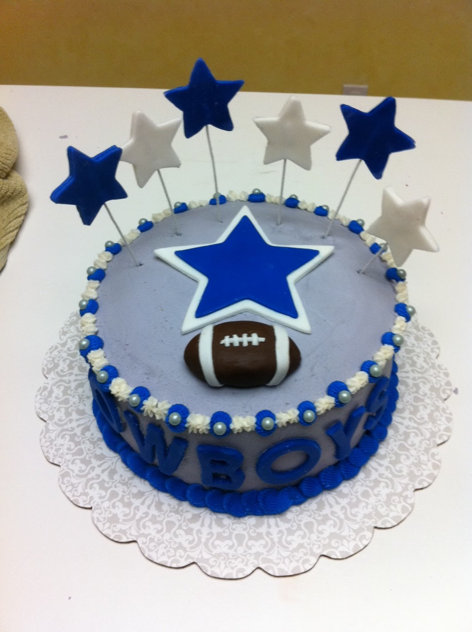 Dallas Cowboy Birthday Cake
 Gingerly Created Confections Dallas Cowboys Cake