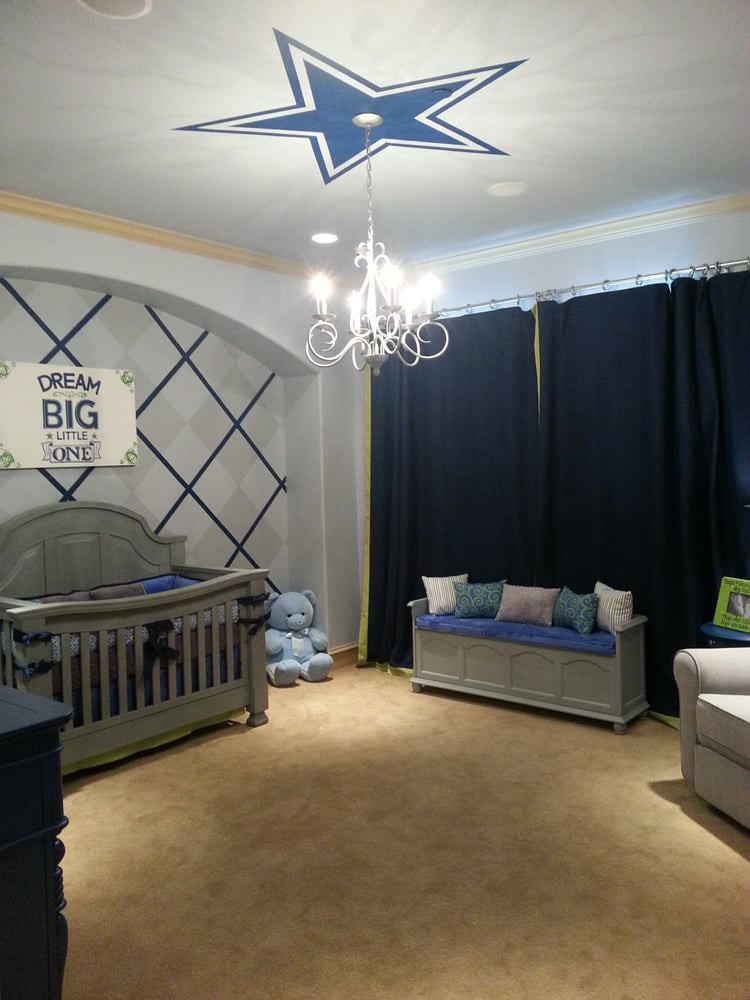 Dallas Cowboys Kids Room
 Dallas Cowboys Baby Nursery Room Designed by Bedazzled