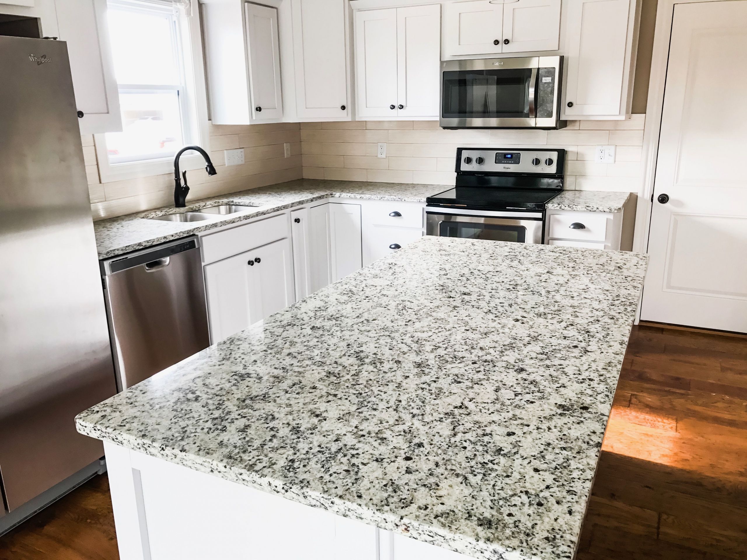 Dallas White Granite Kitchen
 Dallas White Ashen White Granite Countertops by