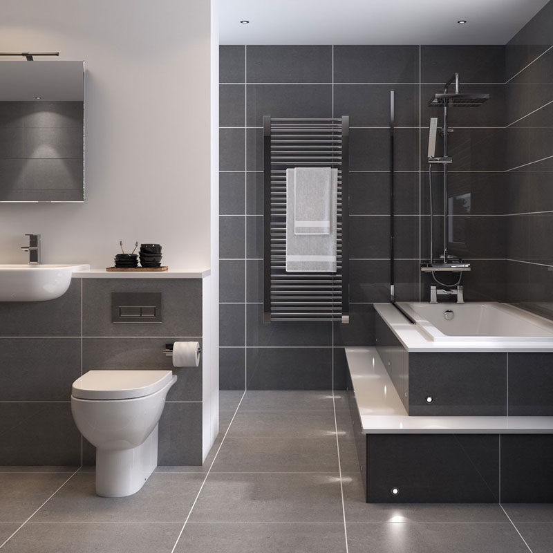 Dark Grey Bathroom Tiles
 Bathroom Tile Idea Use Tiles The Floor And
