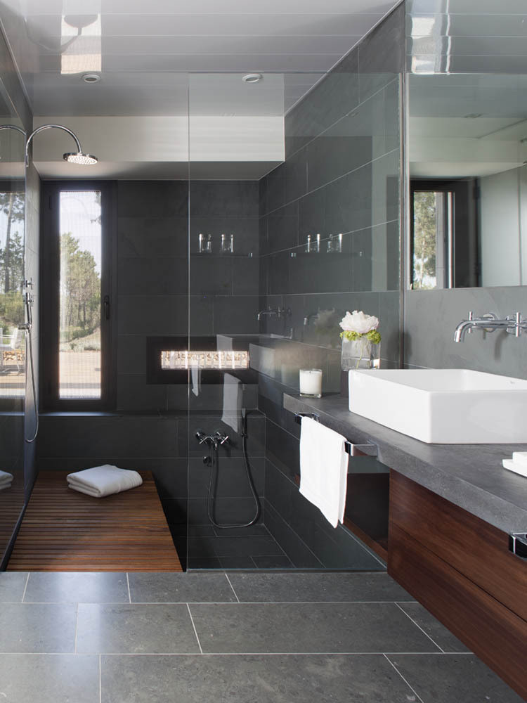 Dark Grey Bathroom Tiles
 Design Inspiration Modern Bathroom Dark Gray Studio