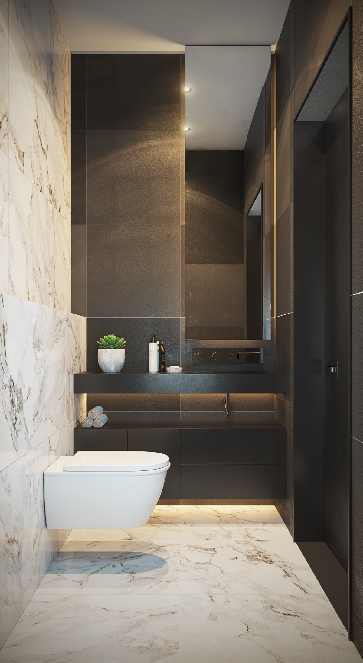 Dark Grey Bathroom Tiles
 36 Modern Grey & White Bathrooms That Relax Mind Body & Soul