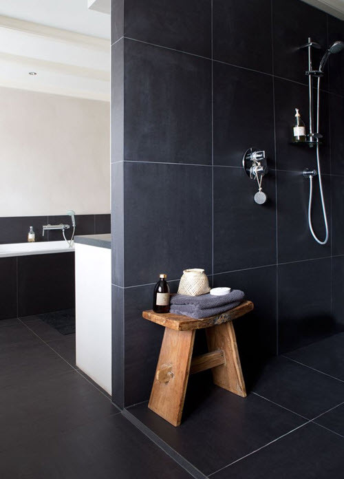 Dark Grey Bathroom Tiles
 39 dark grey bathroom floor tiles ideas and pictures