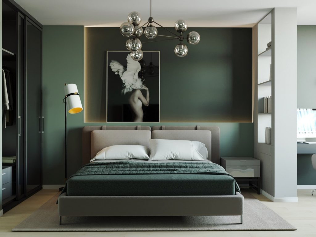 Dark Grey Bedroom Walls
 51 Green Bedrooms With Tips And Accessories To Help You