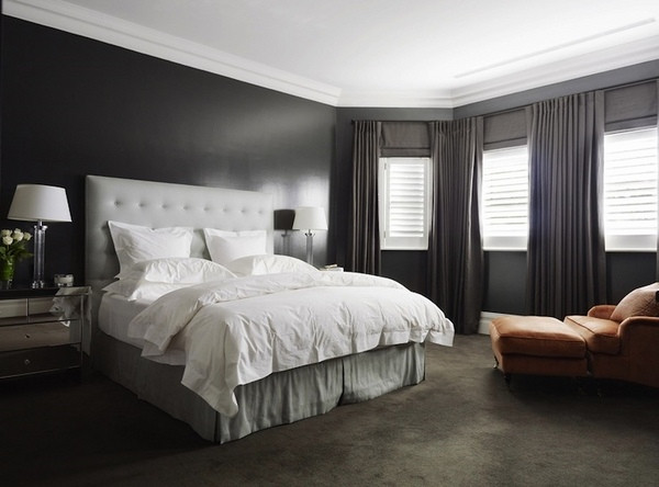 Dark Grey Bedroom Walls
 Color trend in bedroom paint – the latest bedroom wall
