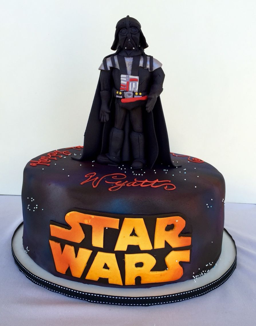 Darth Vader Birthday Cake
 Darth Vader Sugar topper Classic Chocolate and Vanilla