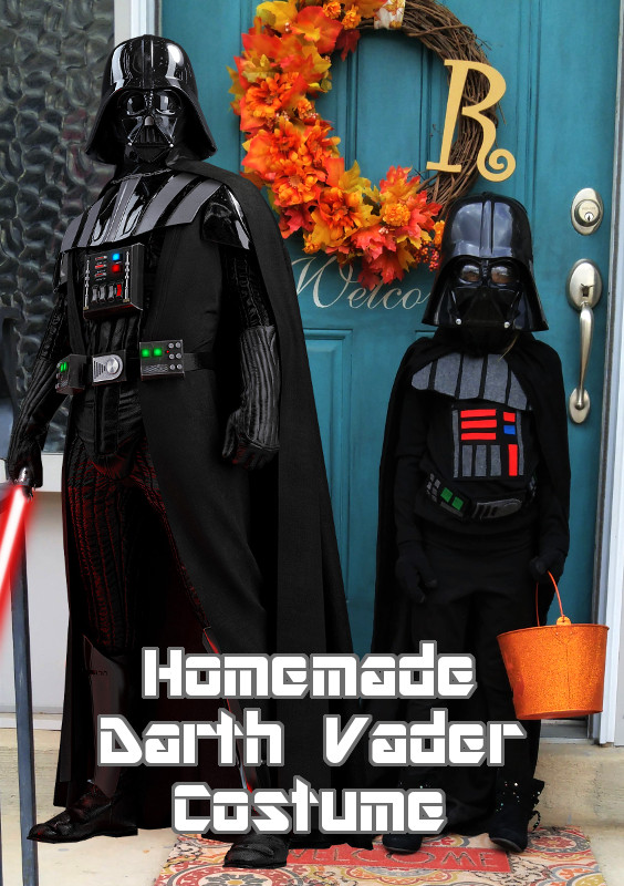 Darth Vader Costume DIY
 with hair disheveled Villainous Halloween