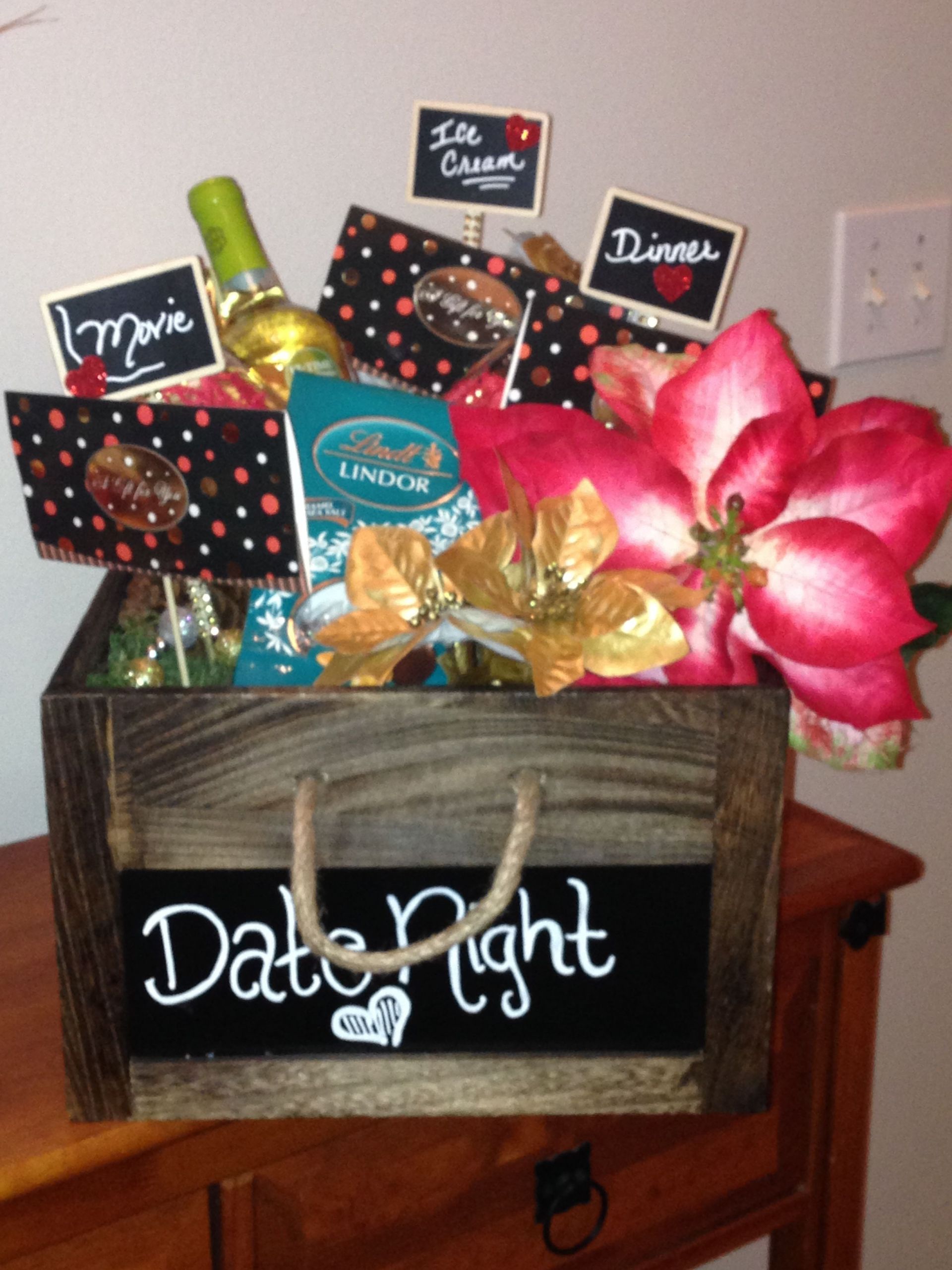 Date Night Gift Basket Ideas Christmas
 Date Night t basket