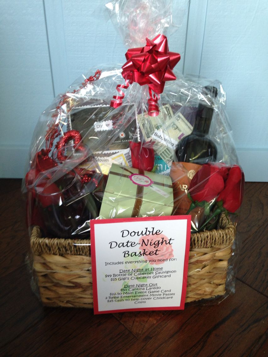 Date Night Gift Basket Ideas Christmas
 Auction Double Date Night Basket first date night