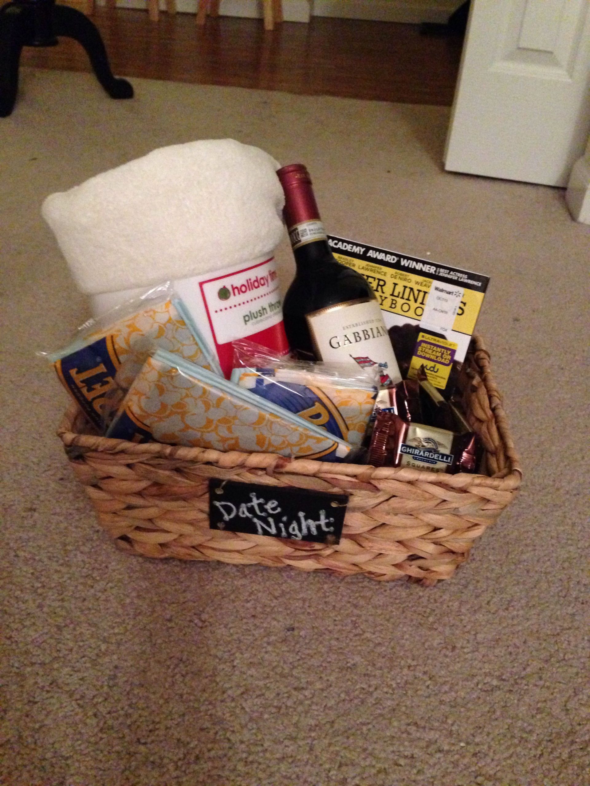 Date Night Gift Basket Ideas Christmas
 Holiday Grab Bag Gift Idea "Date Night" Includes a basket