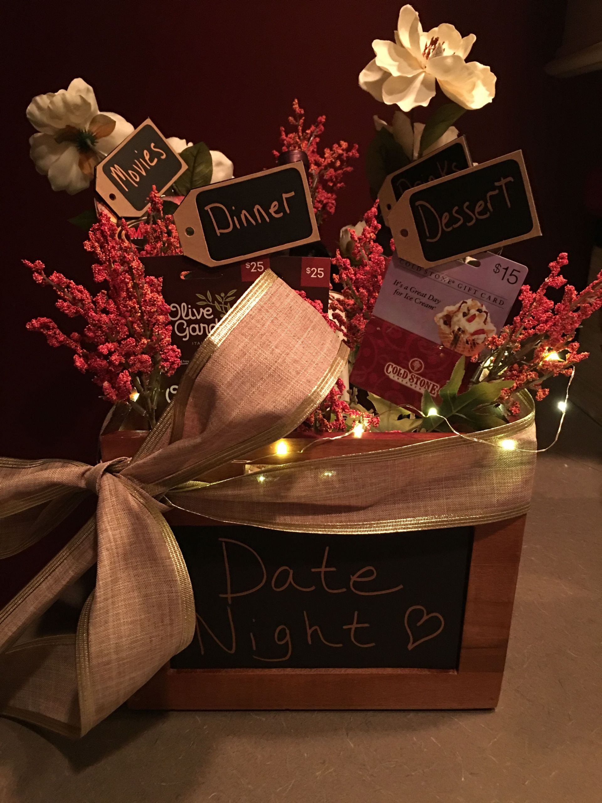 Date Night Gift Basket Ideas Christmas
 Date night t basket