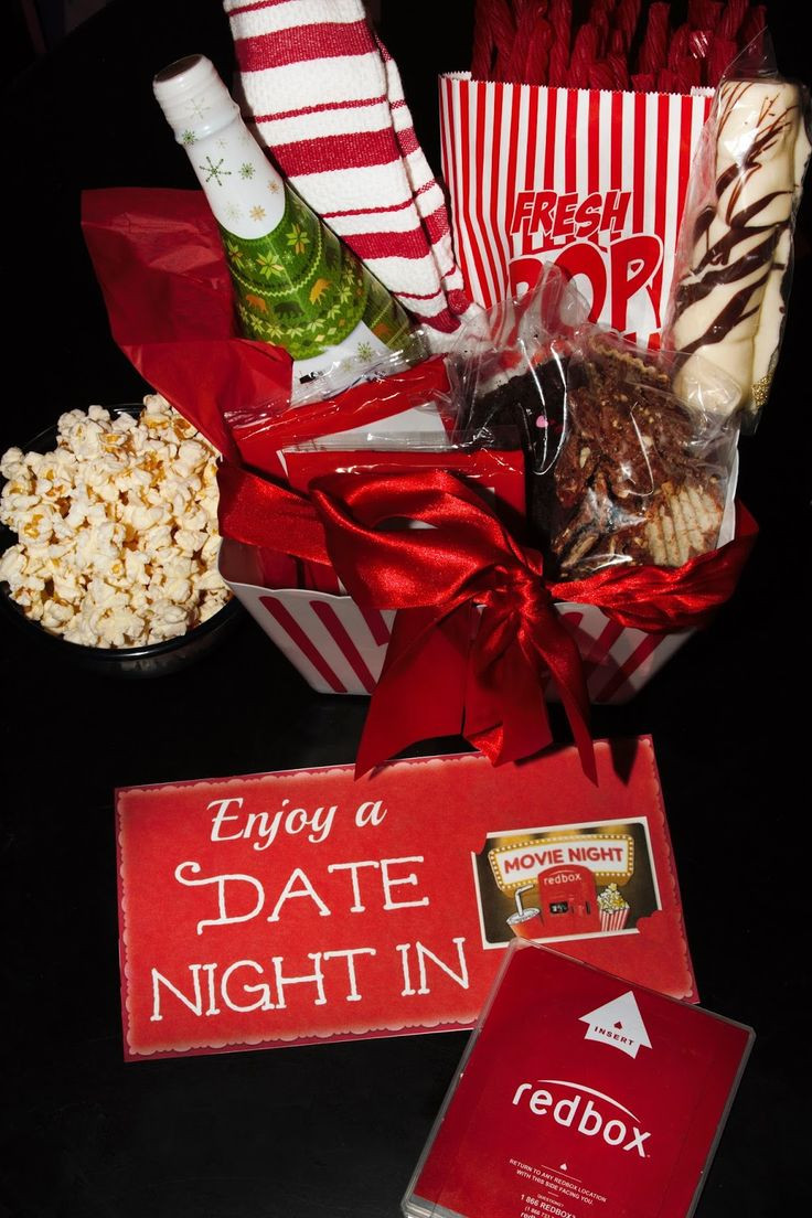 Date Night Gift Basket Ideas Christmas
 DIY Date Night In Gift Basket with Redbox