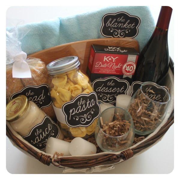 Date Night Gift Basket Ideas Christmas
 Date night t basket Ooh La La Pinterest