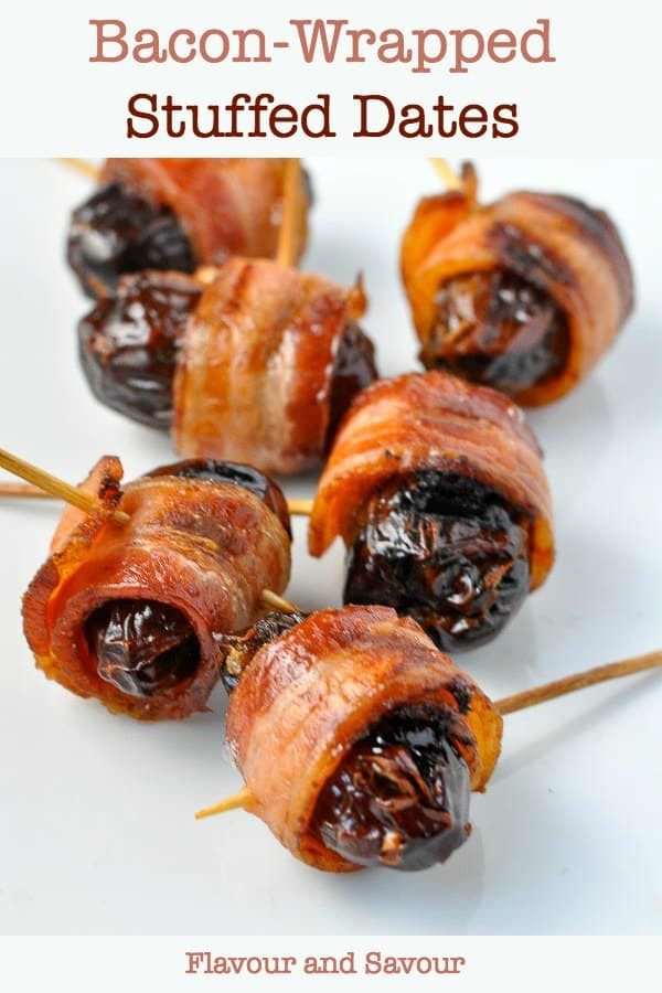 Dates And Bacon Appetizers
 Bacon Wrapped Stuffed Dates Flavour and Savour