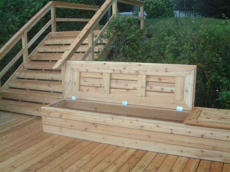 Deck Bench Storage
 Deck bench with storage karolciblog