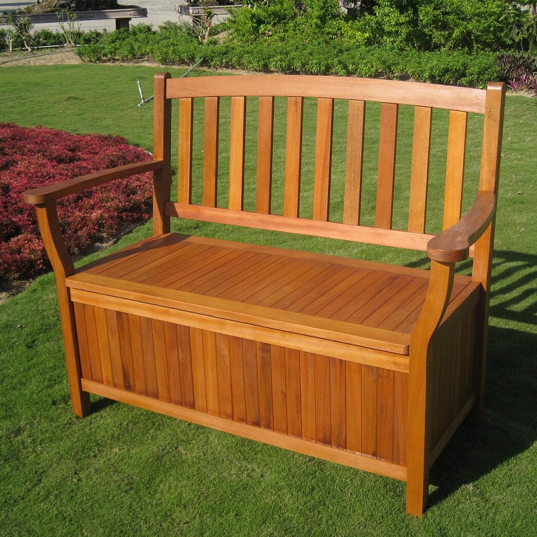 Deck Bench Storage
 Breakwater Bay Sabbattus Outdoor Wood Storage Bench