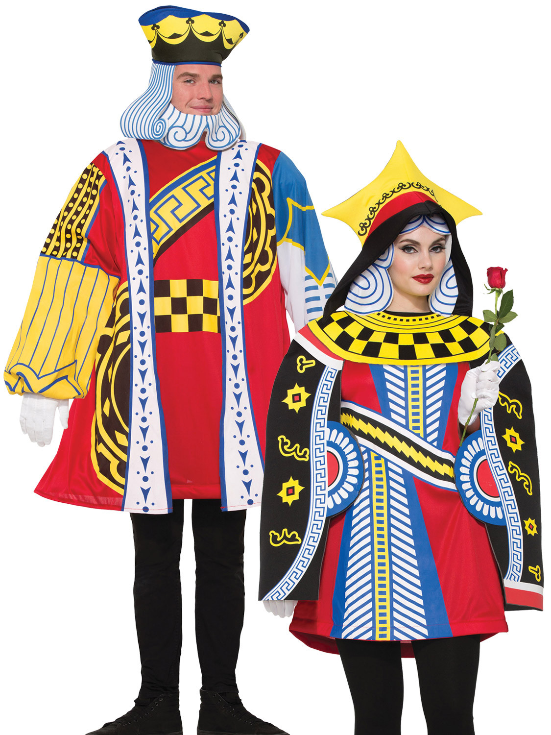 Deck Of Cards Halloween Costumes
 La s Mens Queen King of Hearts Costume Card Alice In