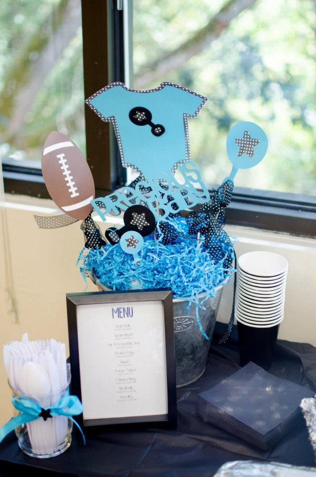 Decor For Baby Boy Shower
 128 best Baby Shower Decorations images on Pinterest